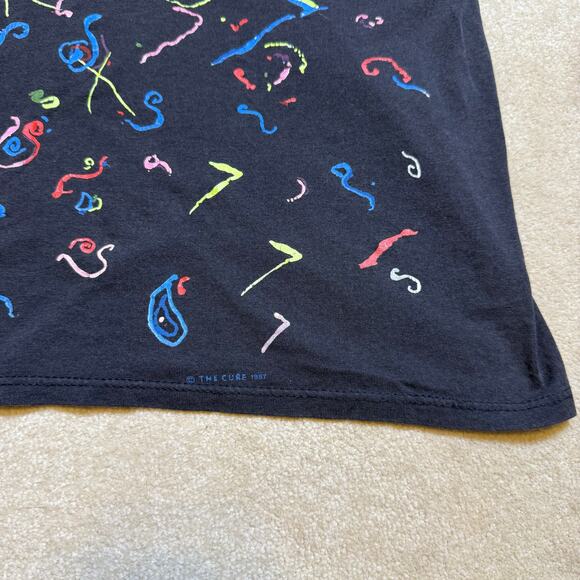 THE CURE Kissing Tour vintage t shirt 1987 ROBERT SMITH XL KISS ME all over USA - Picture 3 of 8